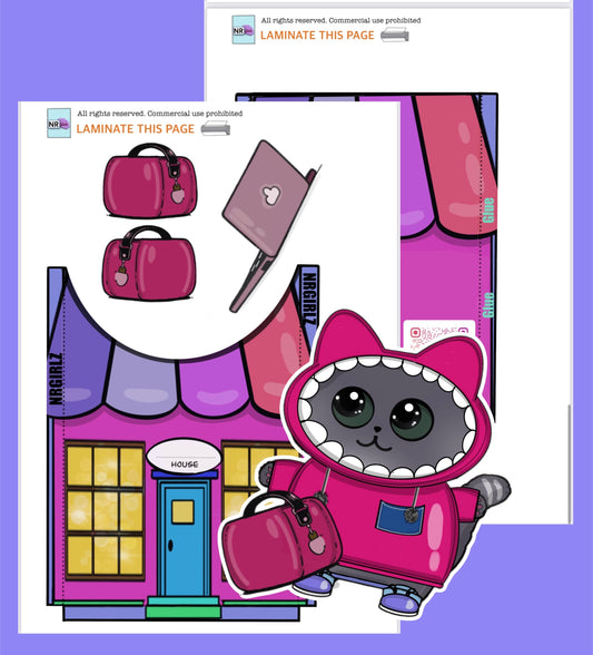 Cute Kitten House ,DIY, Paper House, Miya the Adventurer