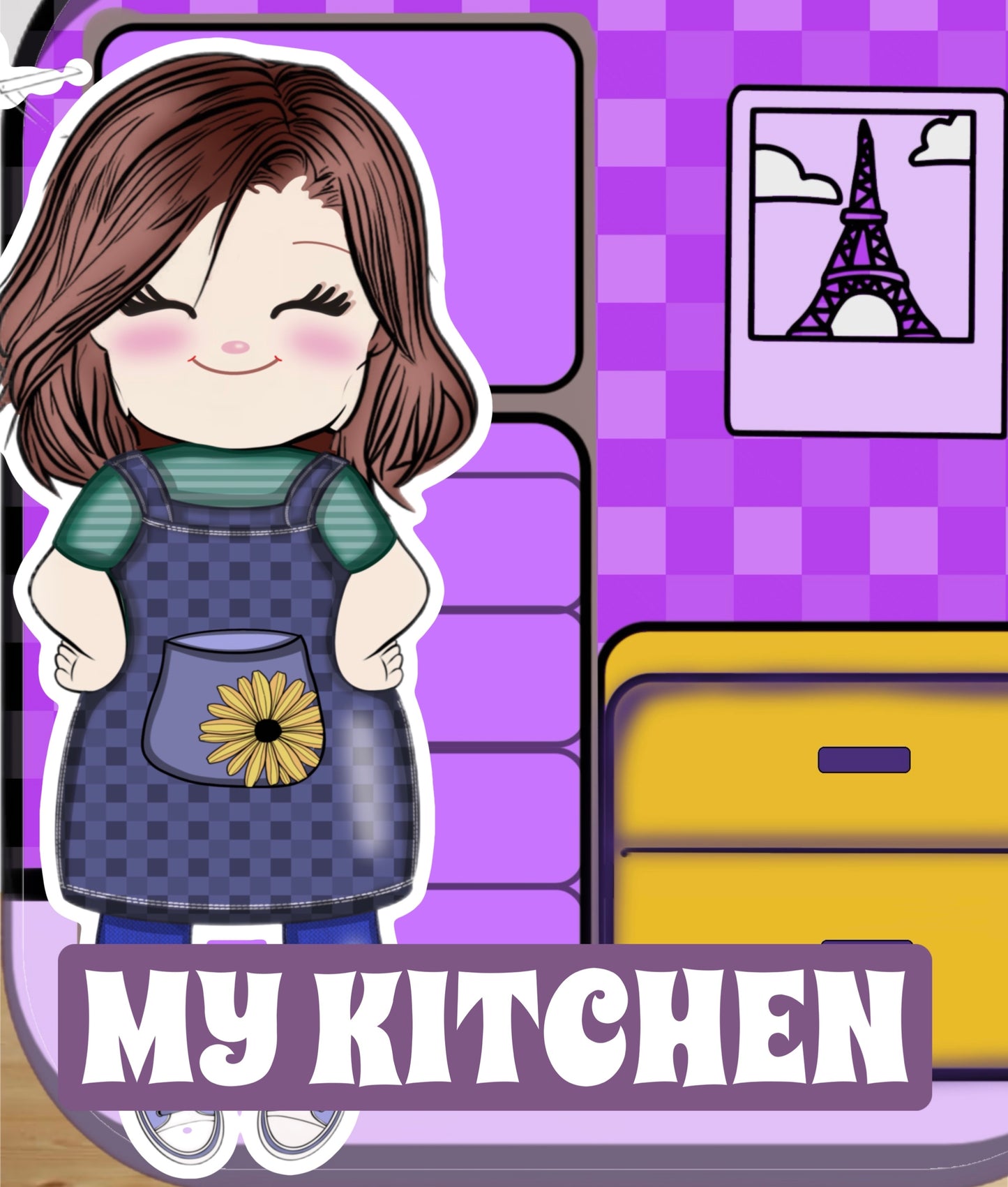 Chef Cooking Booklet, DIY, Paper Toy, Paper Doll House, Chef Doll
