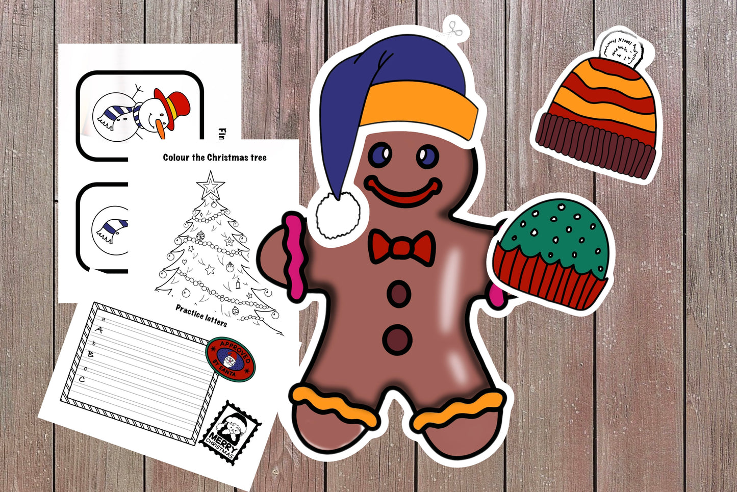 Christmas Busy Book for Toddler Printable Homeschool Resources Preschool Learning Folder Kindergarten Pre-K Christmas Activities for Kids