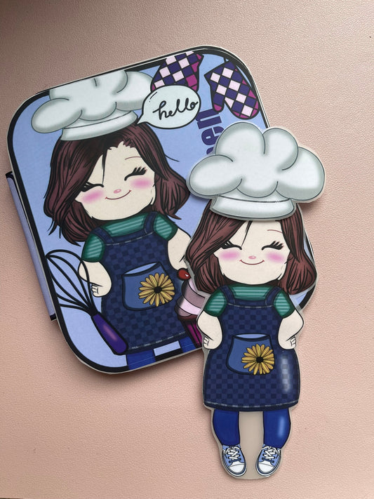Chef Cooking Booklet, DIY, Paper Toy, Paper Doll House, Chef Doll