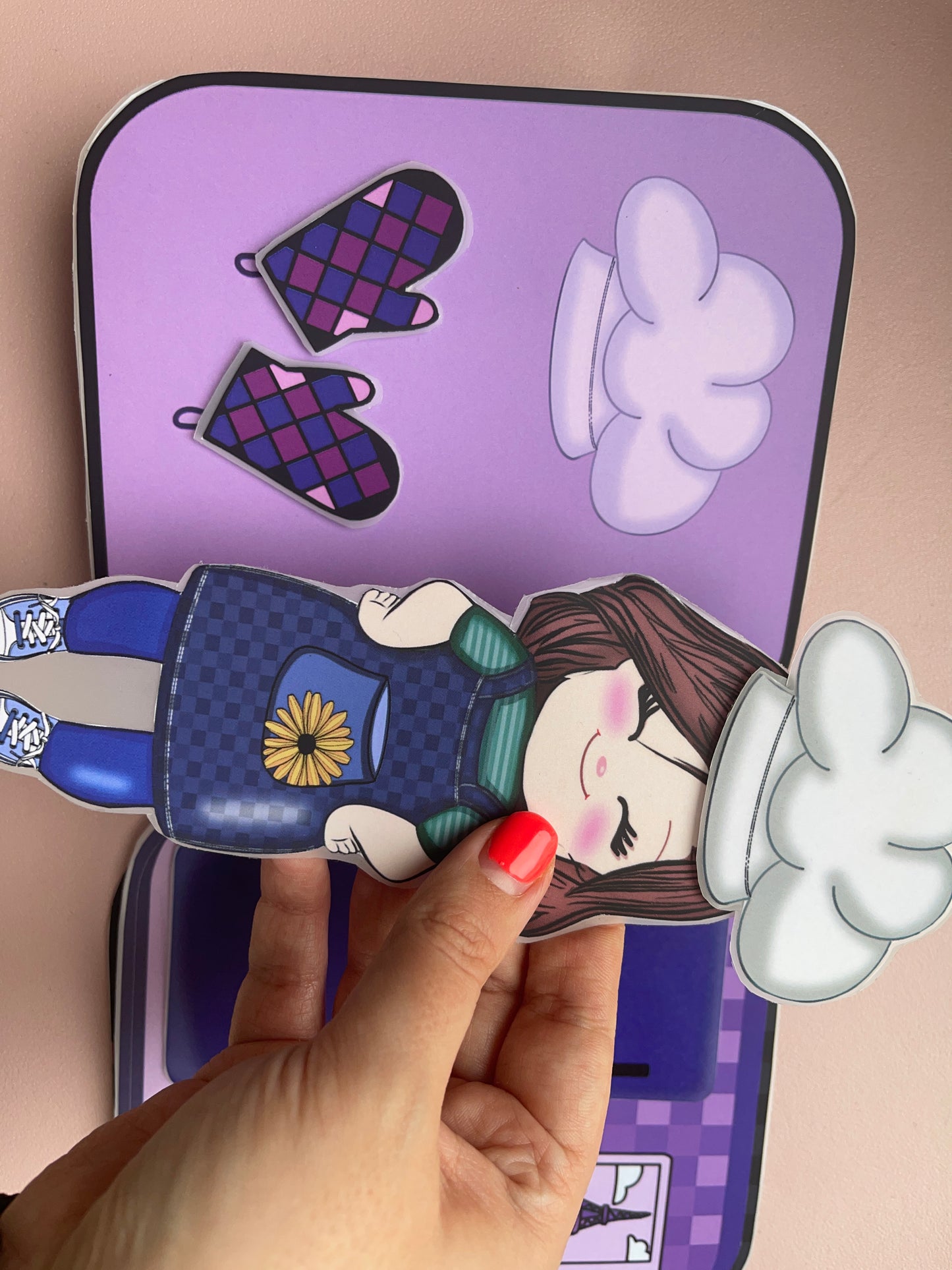 Chef Cooking Booklet, DIY, Paper Toy, Paper Doll House, Chef Doll