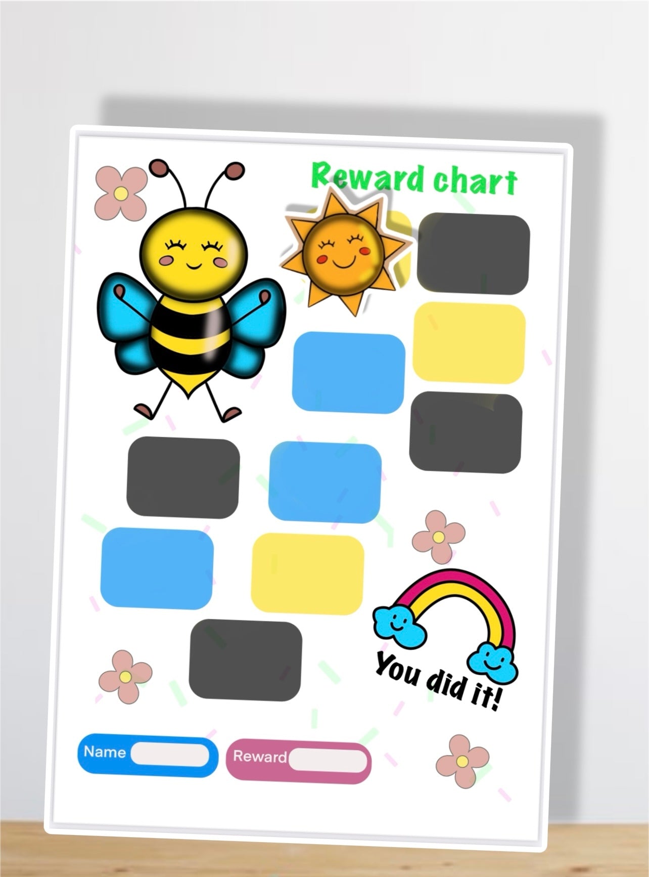 Printable Reward Chart, Busy Bee Reward Chart