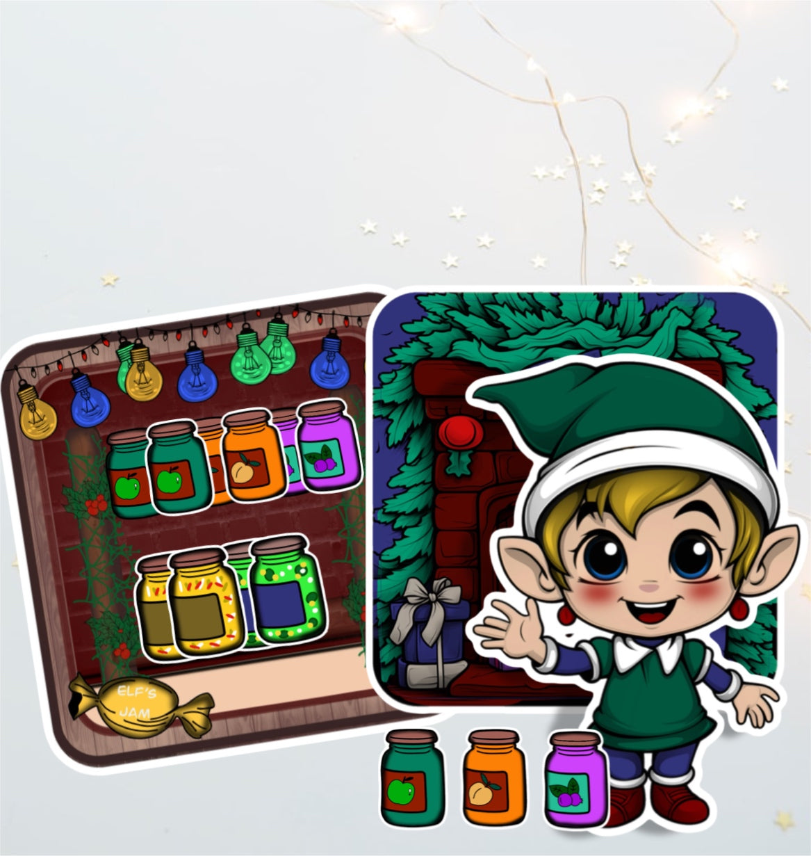 Paper Doll Elf Christmas Edition, Printable Paper House, Elf Paper House