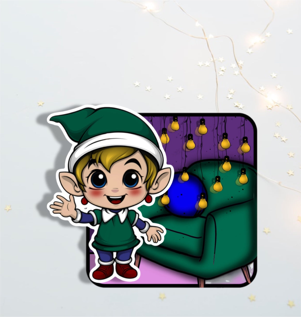 Paper Doll Elf Christmas Edition, Printable Paper House, Elf Paper House