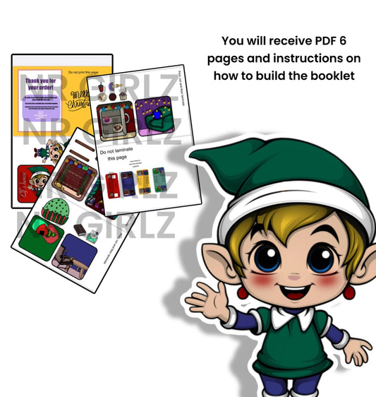 Paper Doll Elf Christmas Edition, Printable Paper House, Elf Paper House