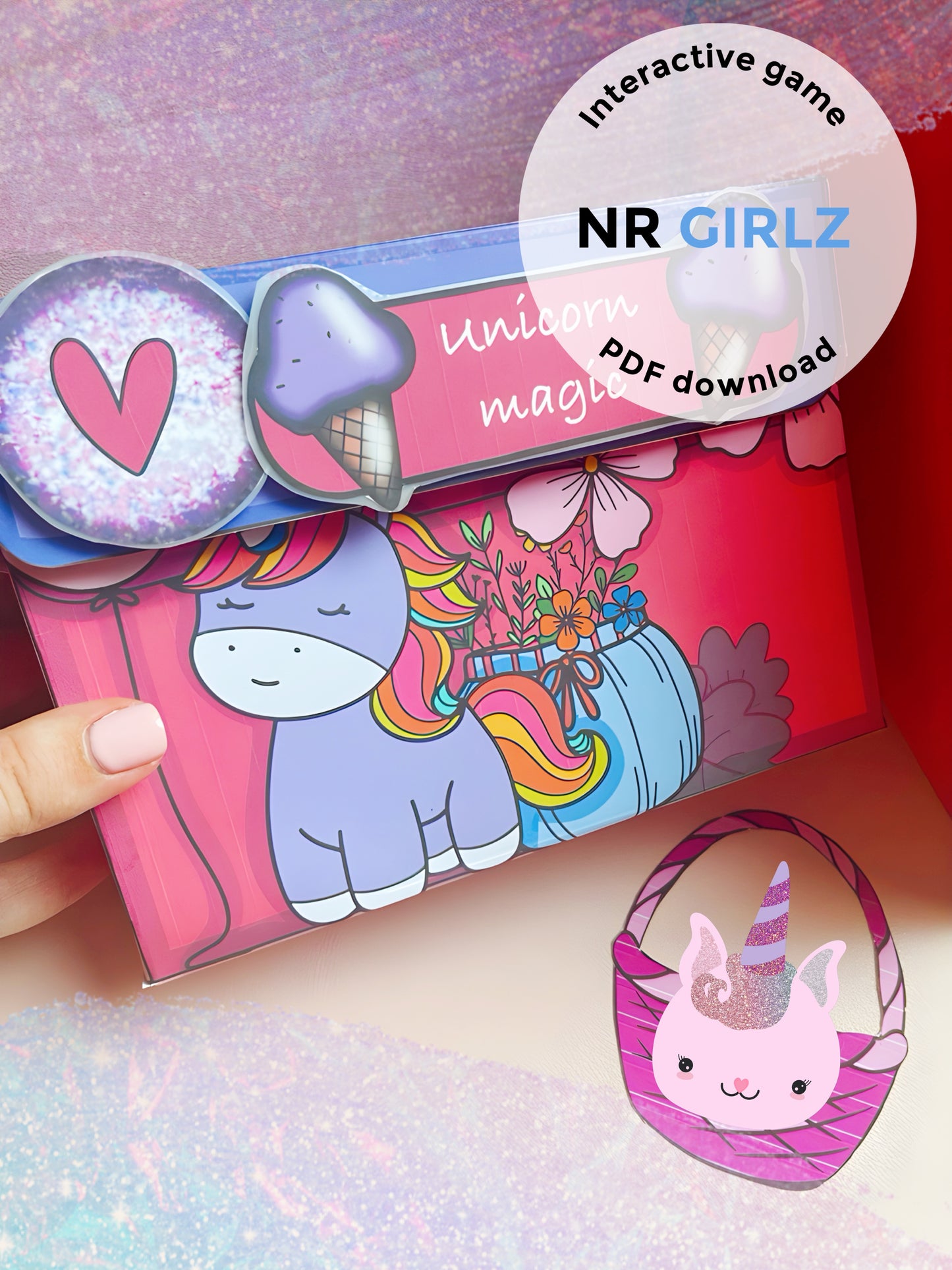 Unicorn Paper Play toy, Paper DIY Toy