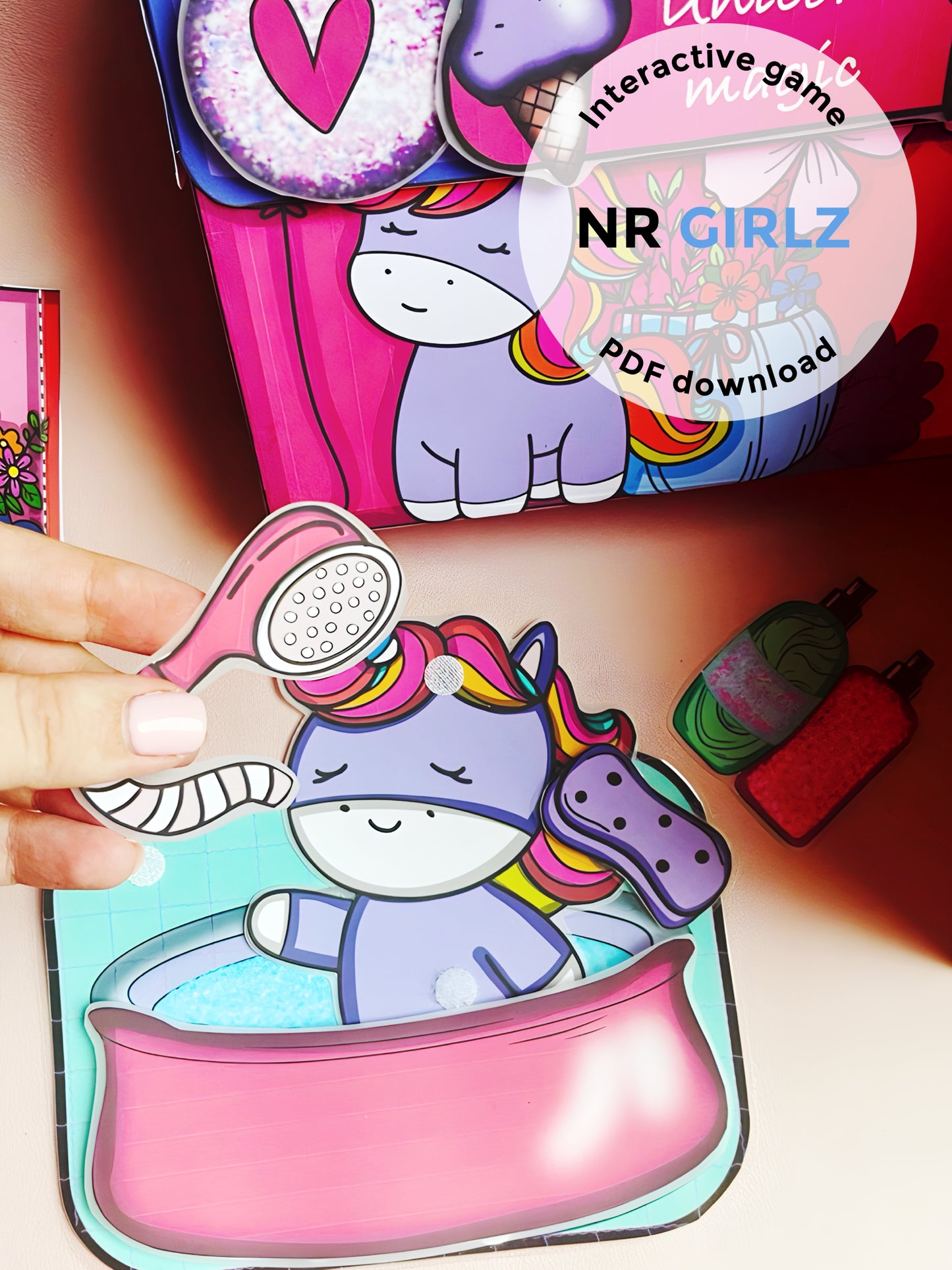 Unicorn Paper Play toy, Paper DIY Toy