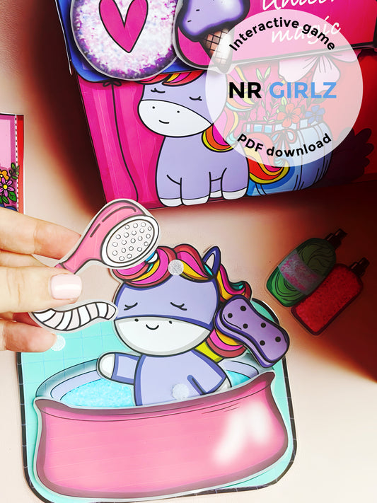 Unicorn Paper Play toy, Paper DIY Toy