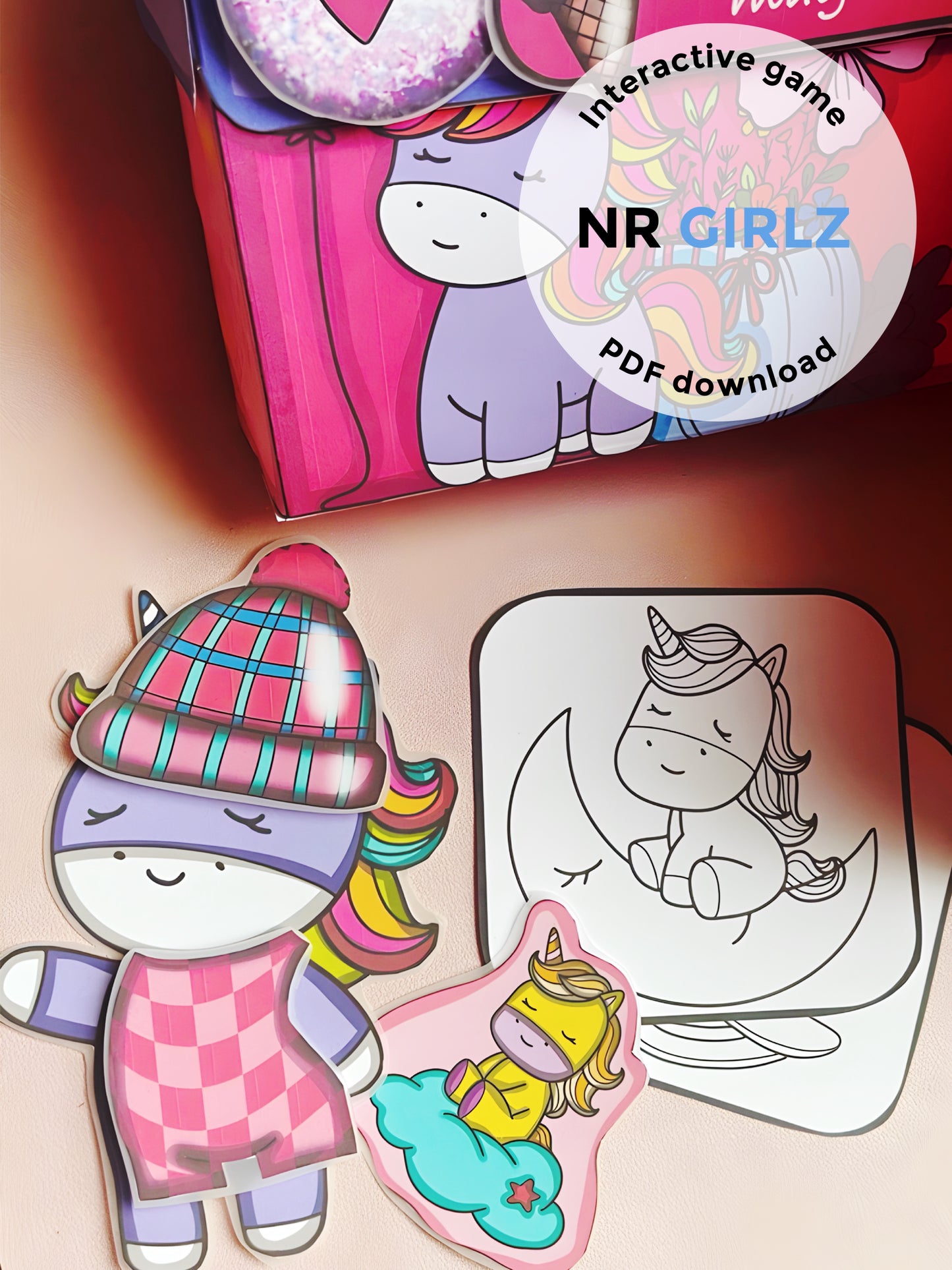 Unicorn Paper Play toy, Paper DIY Toy