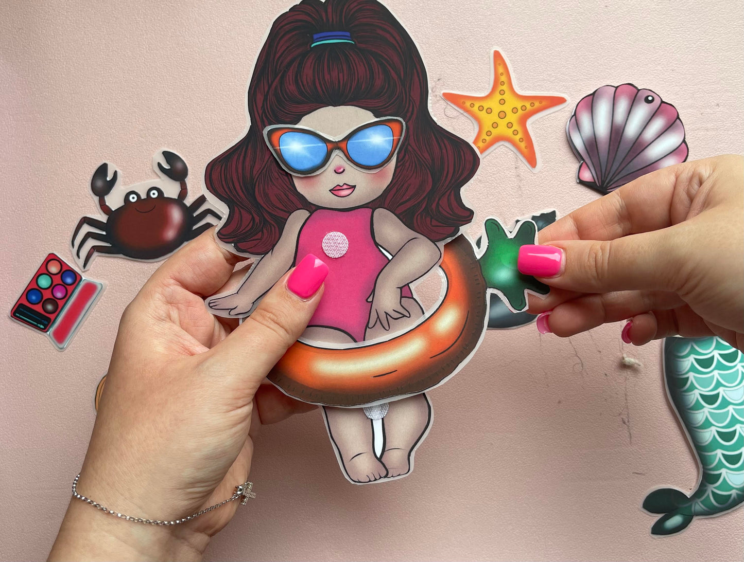 NR Mermaid Paper Doll, DIY, Paper Toy, Paper Doll, Mermaid, Summer