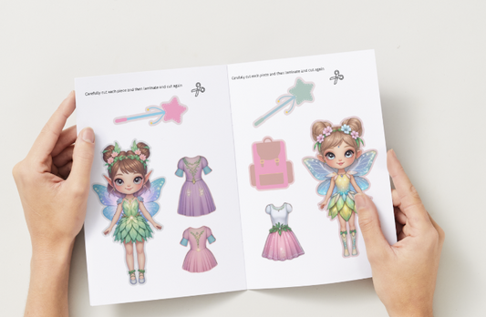 Fairy Paper Doll Printable – Cute Dress-Up Toy for Kids – Instant Download