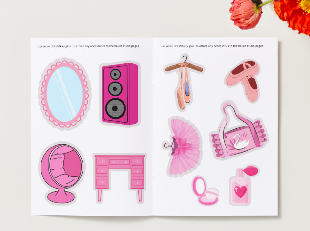 Ballerina Paper Doll Printable Kit – 2 Dolls + Ballet Studios – DIY PDF Cut & Play – Kids Craft – Instant Download