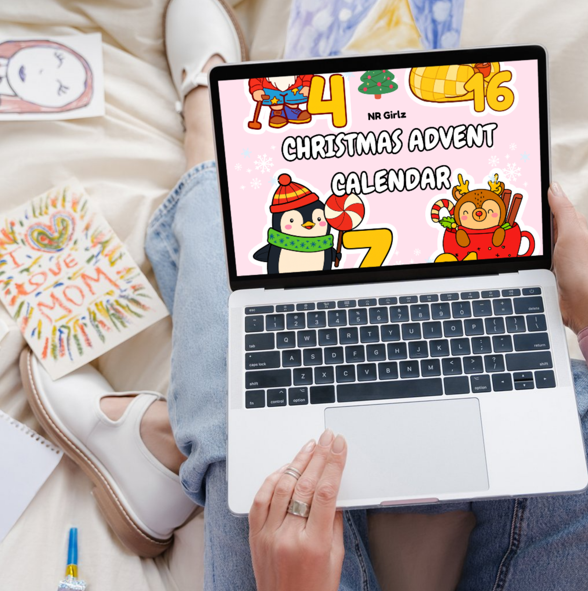 Christmas Advent Calendar Coloring Book | 25 Days of Christmas Coloring Pages | Printable Advent Calendar for Kids & Adults | Holiday Activity Book | DIY Countdown to Christmas