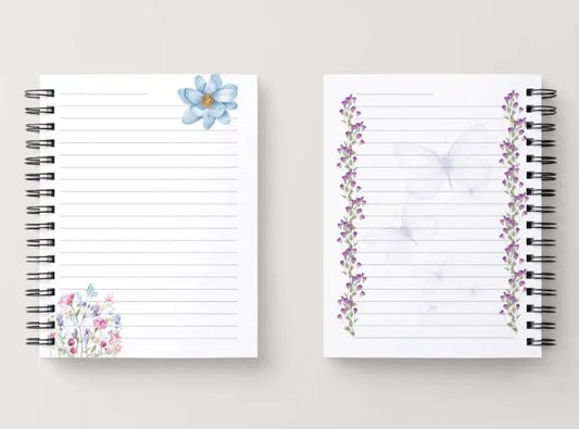 Printable Floral Cute Stationery Floral Cute Writing Paper Digital Download PNG Letter Paper Line Paper Lined Paper High resolution