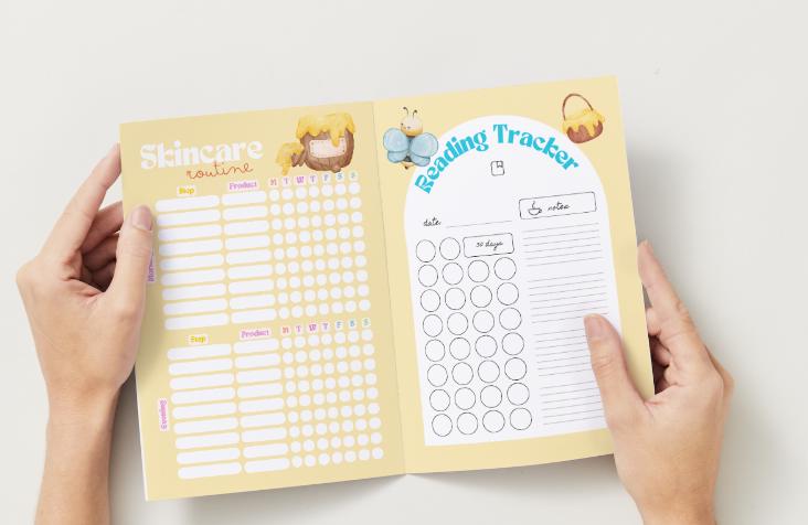 Planner Bee Journal Bundle Busy Bee PRINTABLE Journal Pages PRE-COLOURED Pages Summer Planner Agenda Printable Planner