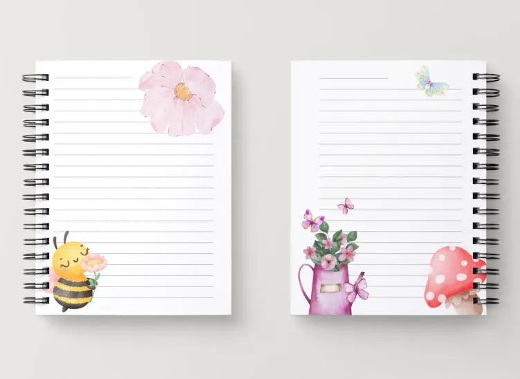 Printable Floral Cute Stationery Floral Cute Writing Paper Digital Download PNG Letter Paper Line Paper Lined Paper High resolution