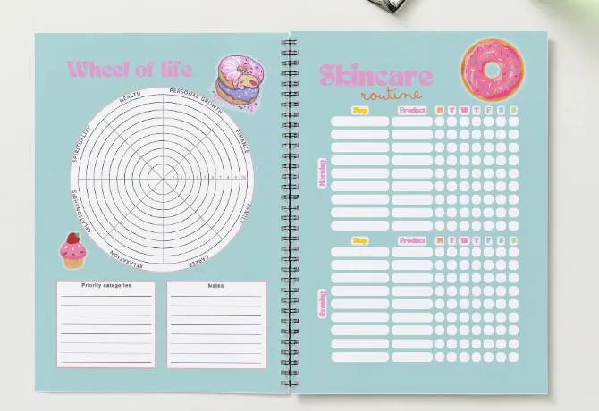 Planner Summer Journal Bundle Cupcakes Cream PRINTABLE Journal Pages PRE-COLOURED Pages Summer Planner Agenda Printable Planner