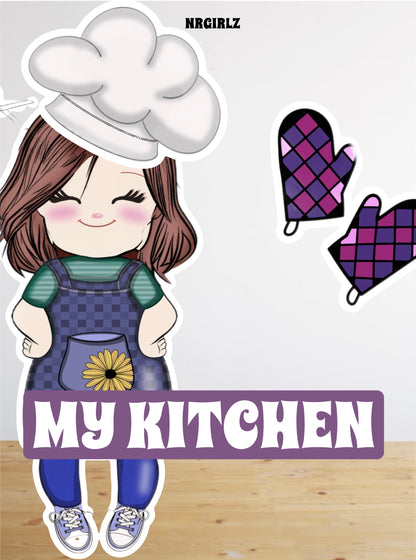 Chef Cooking Booklet, DIY, Paper Toy, Paper Doll House, Chef Doll