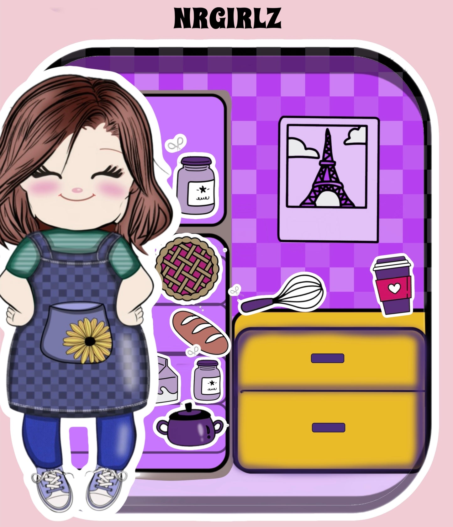 Chef Cooking Booklet, DIY, Paper Toy, Paper Doll House, Chef Doll