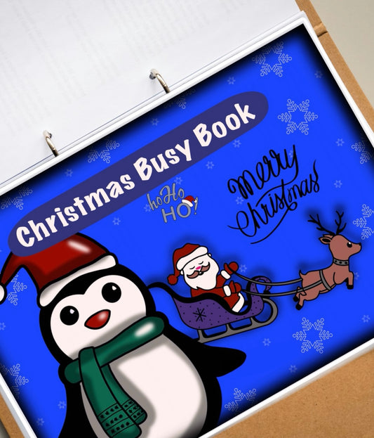 Christmas Busy Book for Toddler Printable Homeschool Resources Preschool Learning Folder Kindergarten Pre-K Christmas Activities for Kids