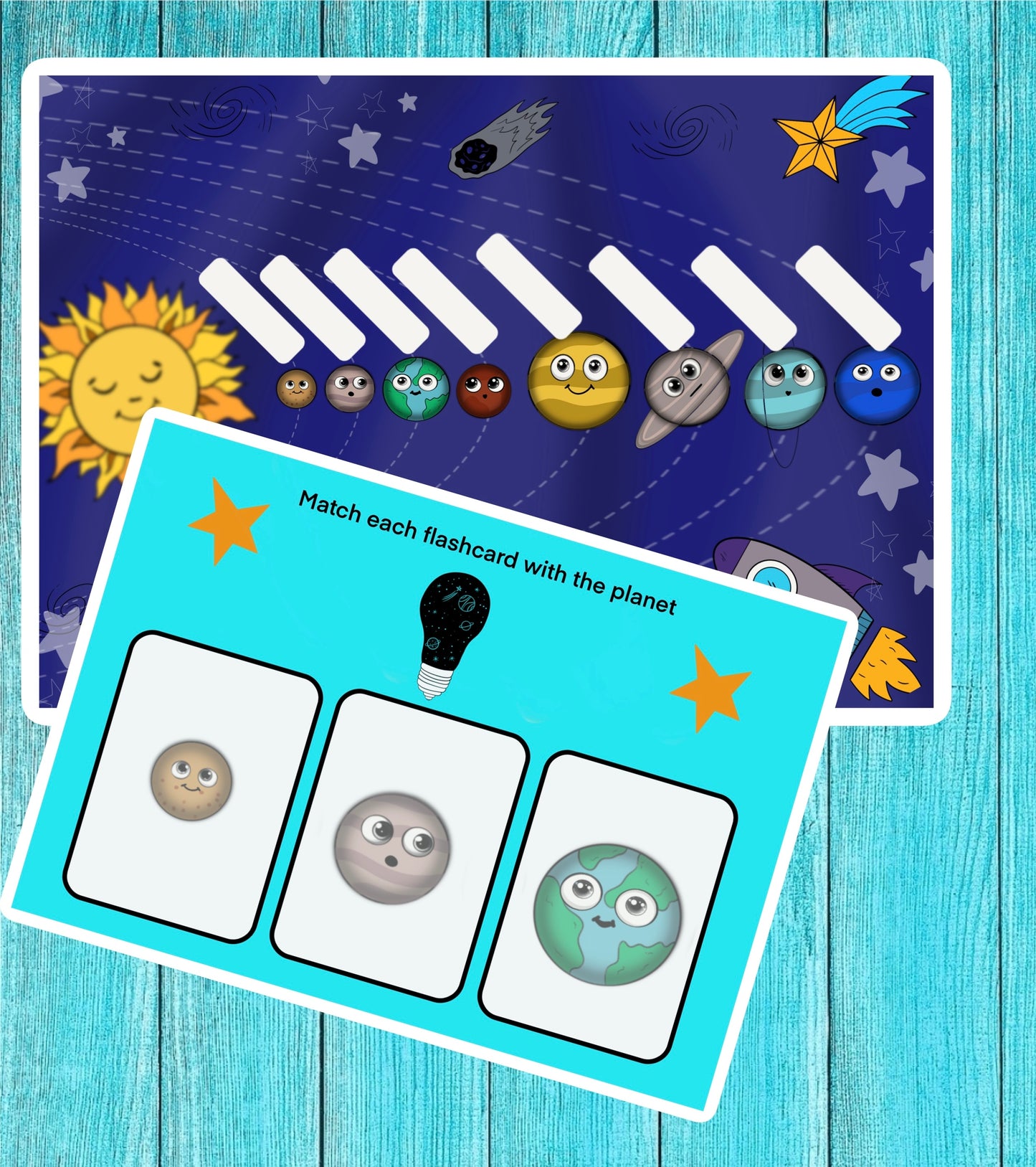 Solar system Busy Book for Toddler Printable Homeschool Resources Preschool Learning Folder Kindergarten Pre-K Space Activities for Kids