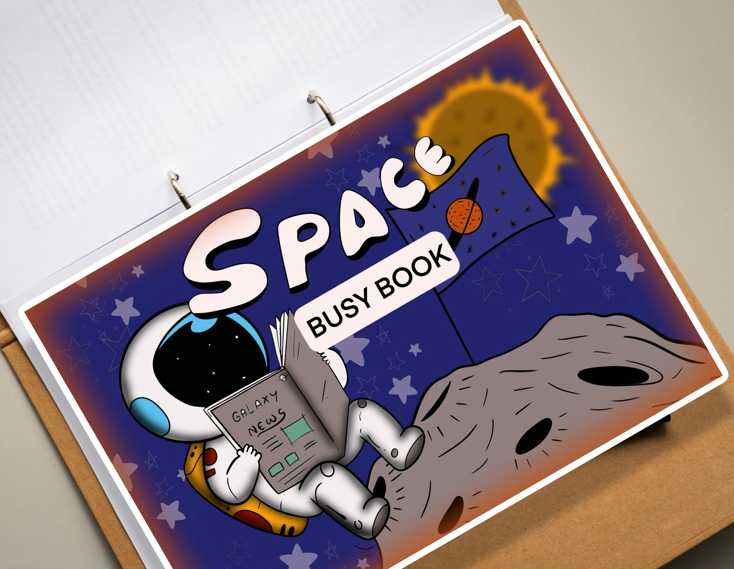 Solar system Busy Book for Toddler Printable Homeschool Resources Preschool Learning Folder Kindergarten Pre-K Space Activities for Kids