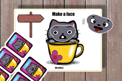 Kitten Emotions Activity Printable Fall Activities for Kids Preschool Toddler Worksheets Feelings Autism Activities Cat Learning Binder