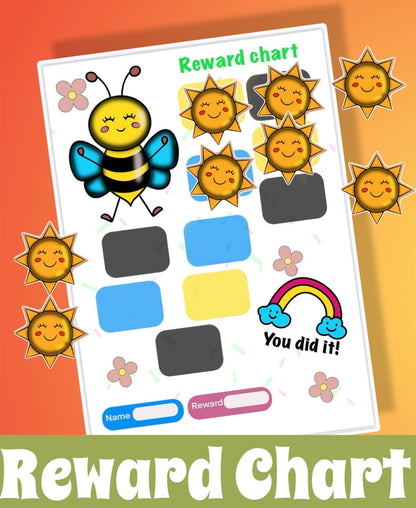 Printable Reward Chart, Busy Bee Reward Chart