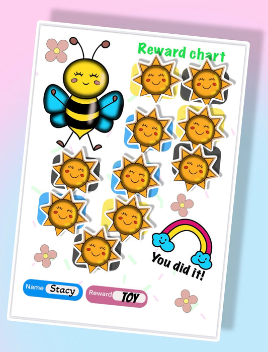 Printable Reward Chart, Busy Bee Reward Chart