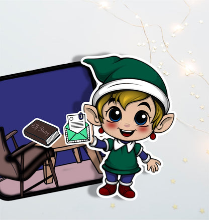 Paper Doll Elf Christmas Edition, Printable Paper House, Elf Paper House