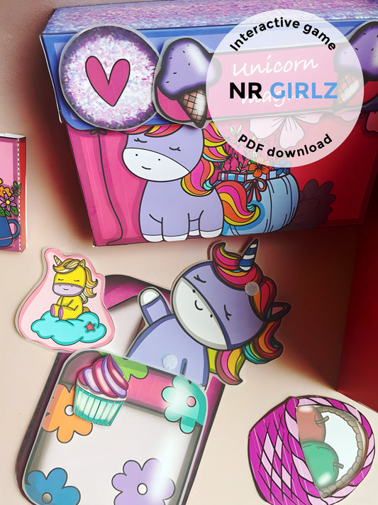 Unicorn Paper Play toy, Paper DIY Toy
