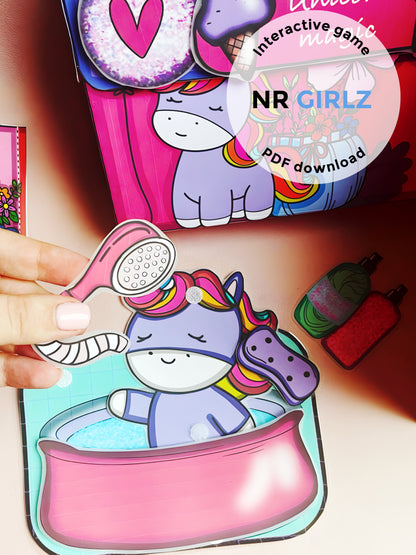 Unicorn Paper Play toy, Paper DIY Toy