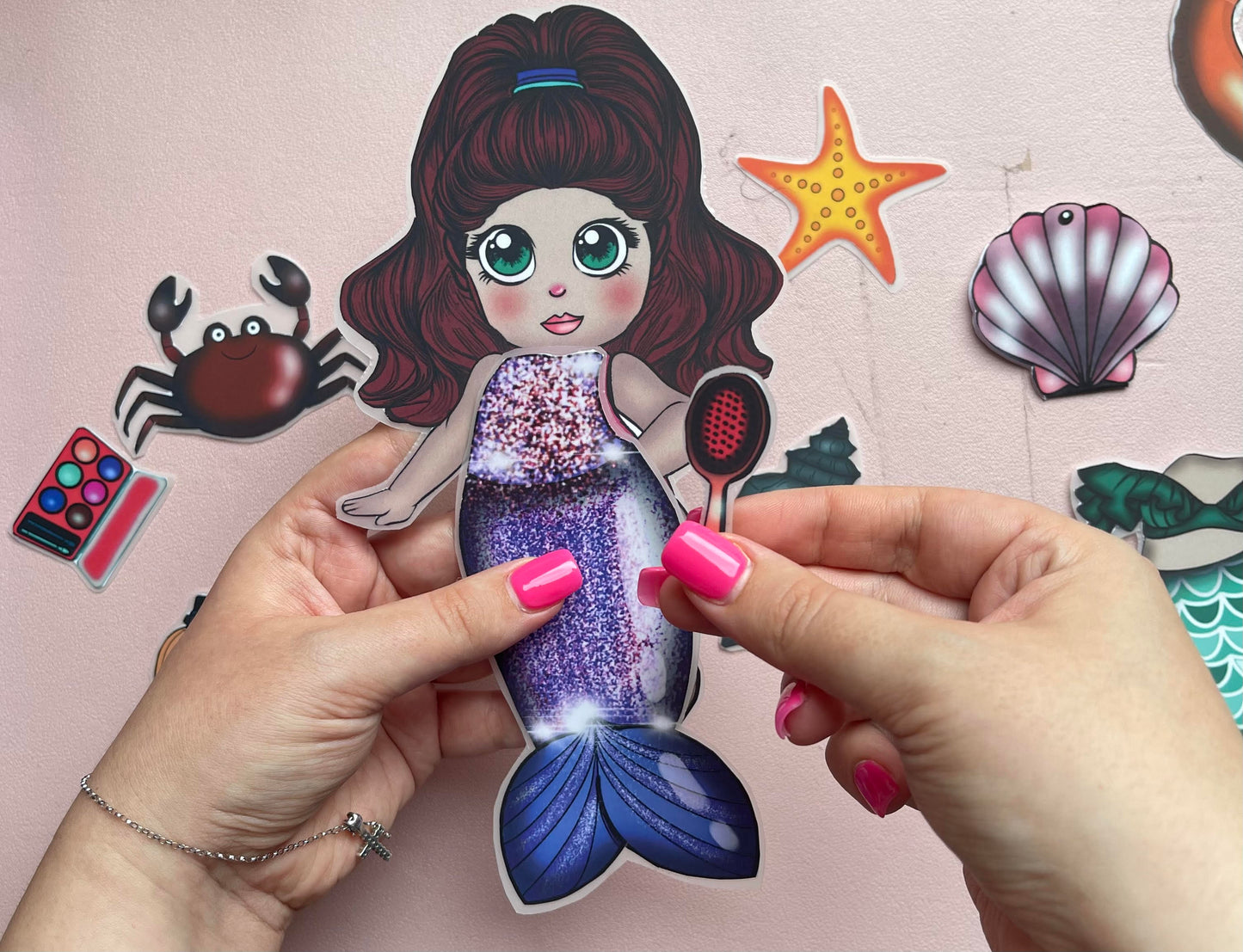NR Mermaid Paper Doll, DIY, Paper Toy, Paper Doll, Mermaid, Summer