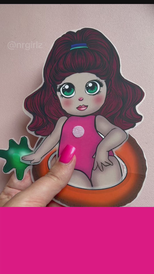 NR Mermaid Paper Doll, DIY, Paper Toy, Paper Doll, Mermaid, Summer