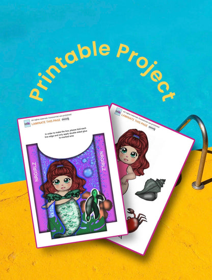 NR Mermaid Paper Doll, DIY, Paper Toy, Paper Doll, Mermaid, Summer