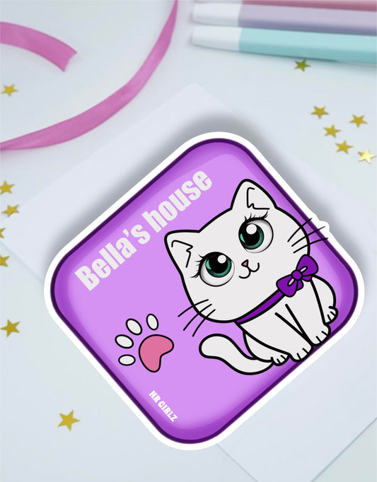 Paper Doll Bella the Kitten, Printable Paper House, Cat Paper House